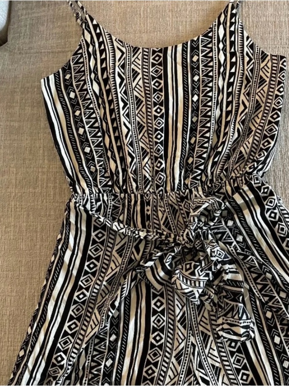 Large Fashion Nova Black & White Romper